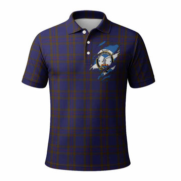 Elliot Clan Crest In Me Tartan Polo Shirt Scotland Flag Style