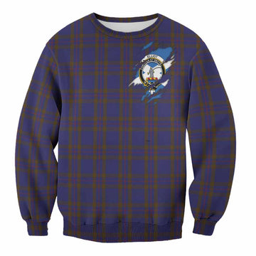 Elliot Clan Crest In Me Tartan Sweatshirt Scotland Flag Style