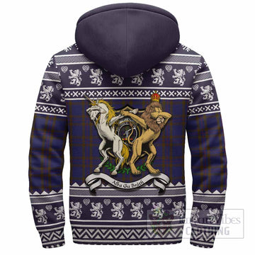 Elliot Clan Tartan Crest Christmas Fleece Hoodie Coat of Arms Funny Style