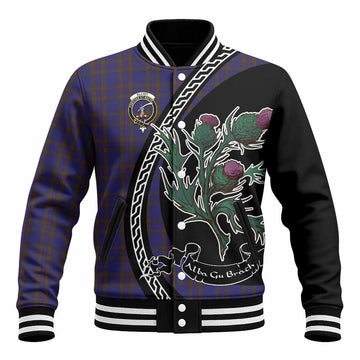Elliot Family Crest Tartan Baseball Jacket Alba Thistle Inspired