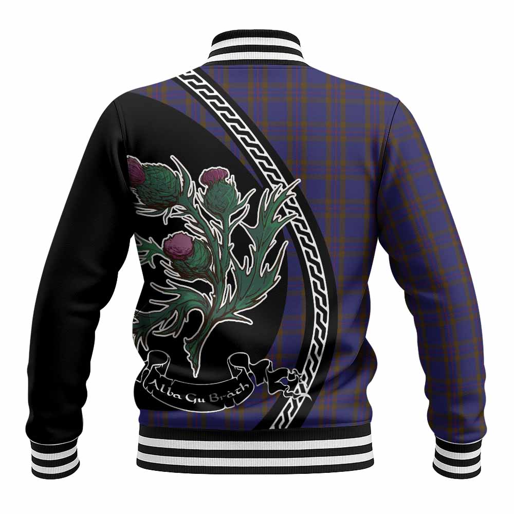 Elliot Family Crest Tartan Baseball Jacket Alba Thistle Inspired - Tartan Vibes Clothing