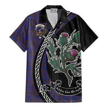 Elliot Family Crest Tartan Cotton Hawaiian Shirt Alba Thistle Inspired - Tartan Vibes Clothing