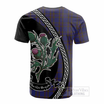 Elliot Family Crest Tartan Cotton T-shirt Alba Thistle Inspired - Tartan Vibes Clothing
