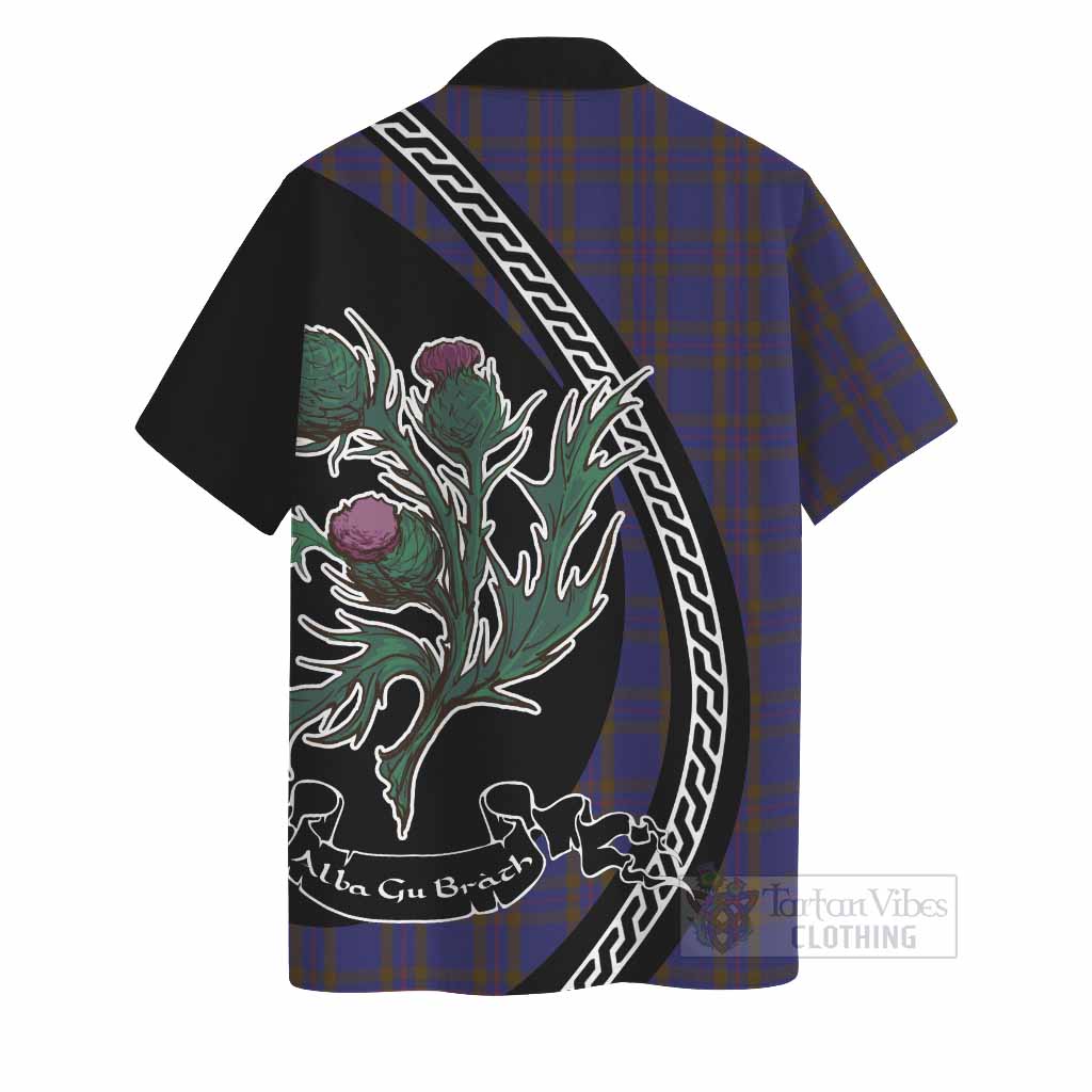 Elliot Family Crest Tartan Hawaiian Shirt Alba Thistle Inspired - Tartan Vibes Clothing
