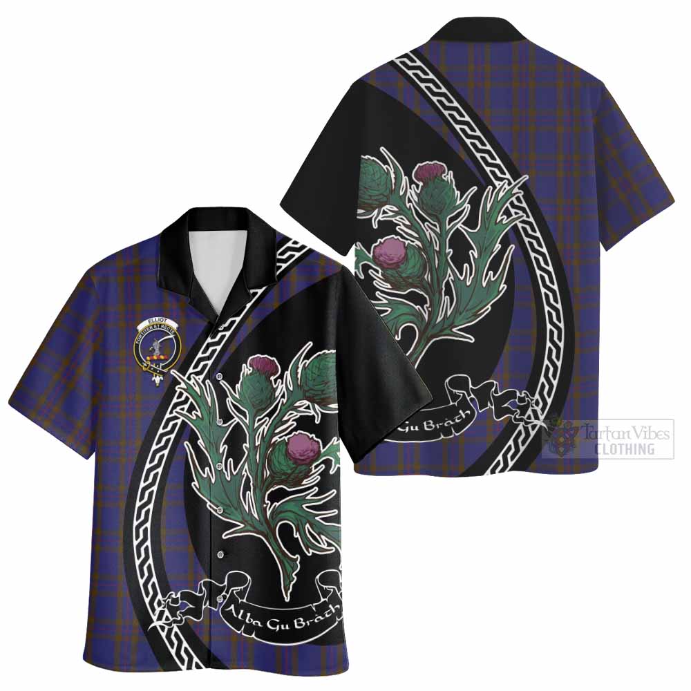 Elliot Family Crest Tartan Hawaiian Shirt Alba Thistle Inspired - Tartan Vibes Clothing