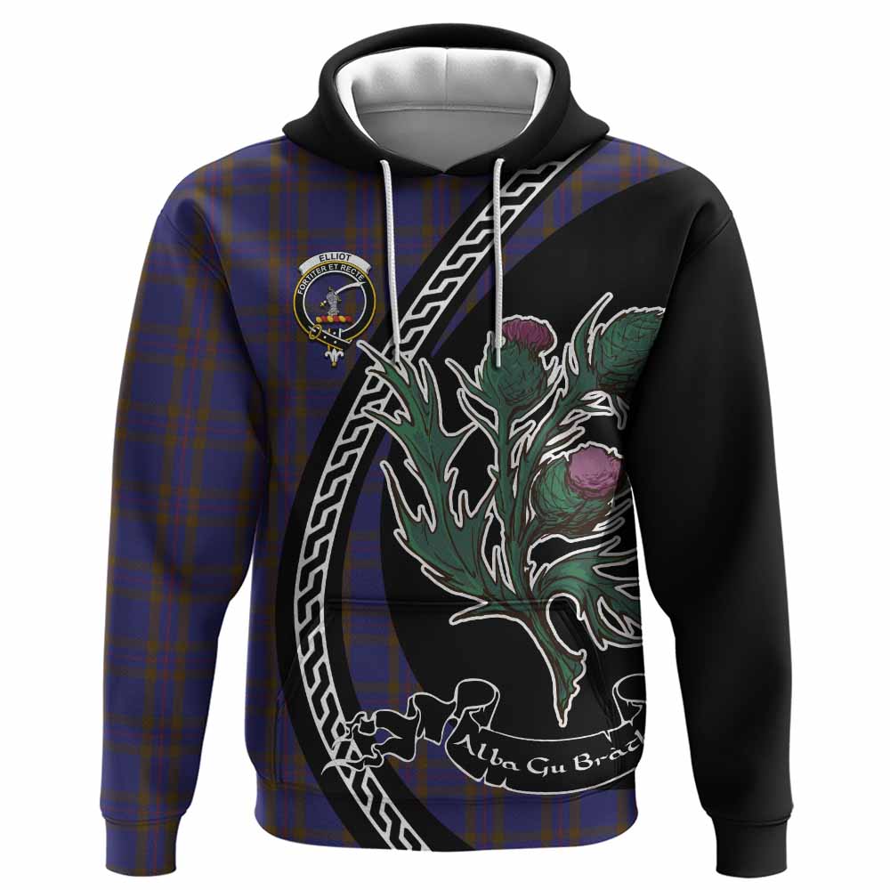 Elliot Family Crest Tartan Hoodie Alba Thistle Inspired - Tartan Vibes Clothing