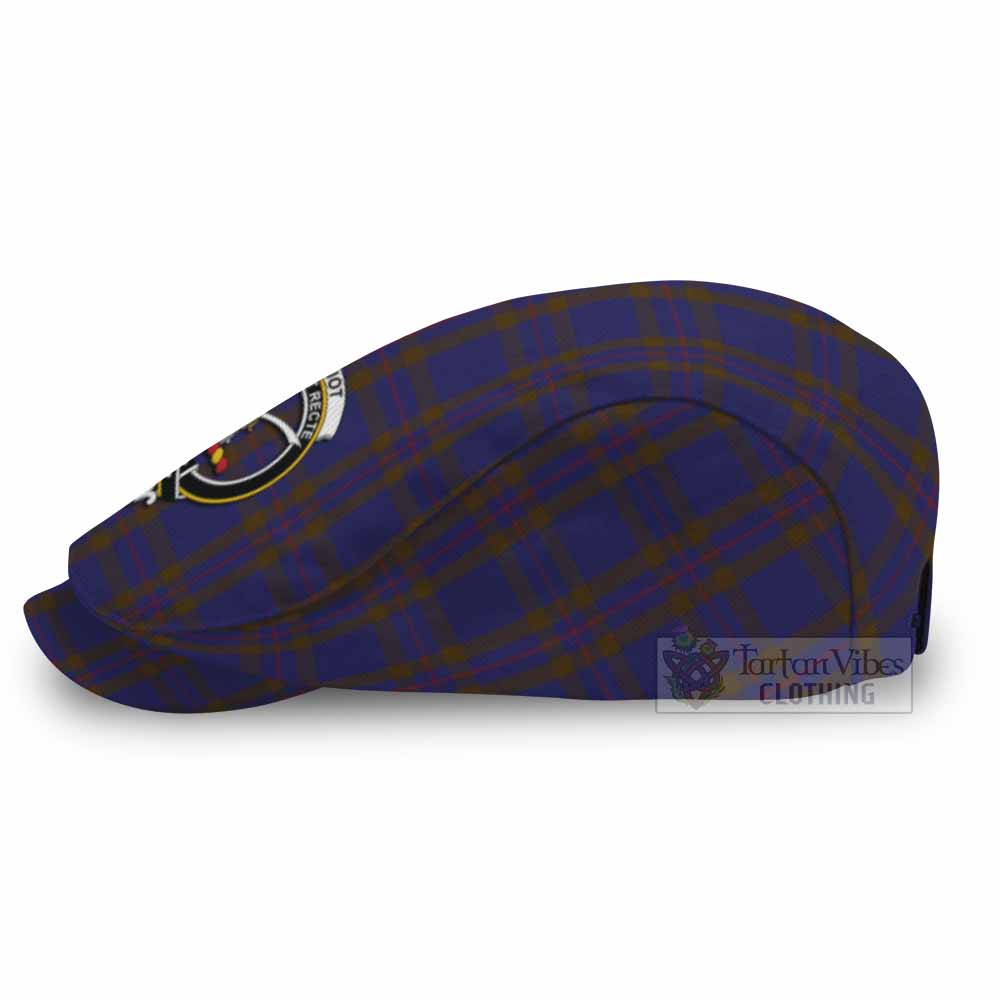 Elliot Family Crest Tartan Jeff Cap, Tartan Flat Cap