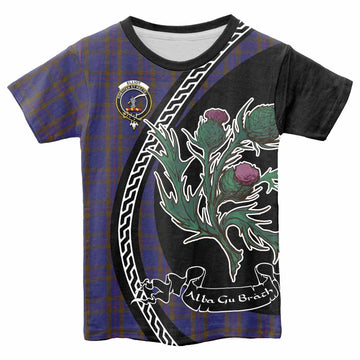 Elliot Family Crest Tartan Kid T-shirt Alba Thistle Inspired - Tartan Vibes Clothing