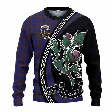 Elliot Family Crest Tartan Knitted Sweater Alba Thistle Inspired