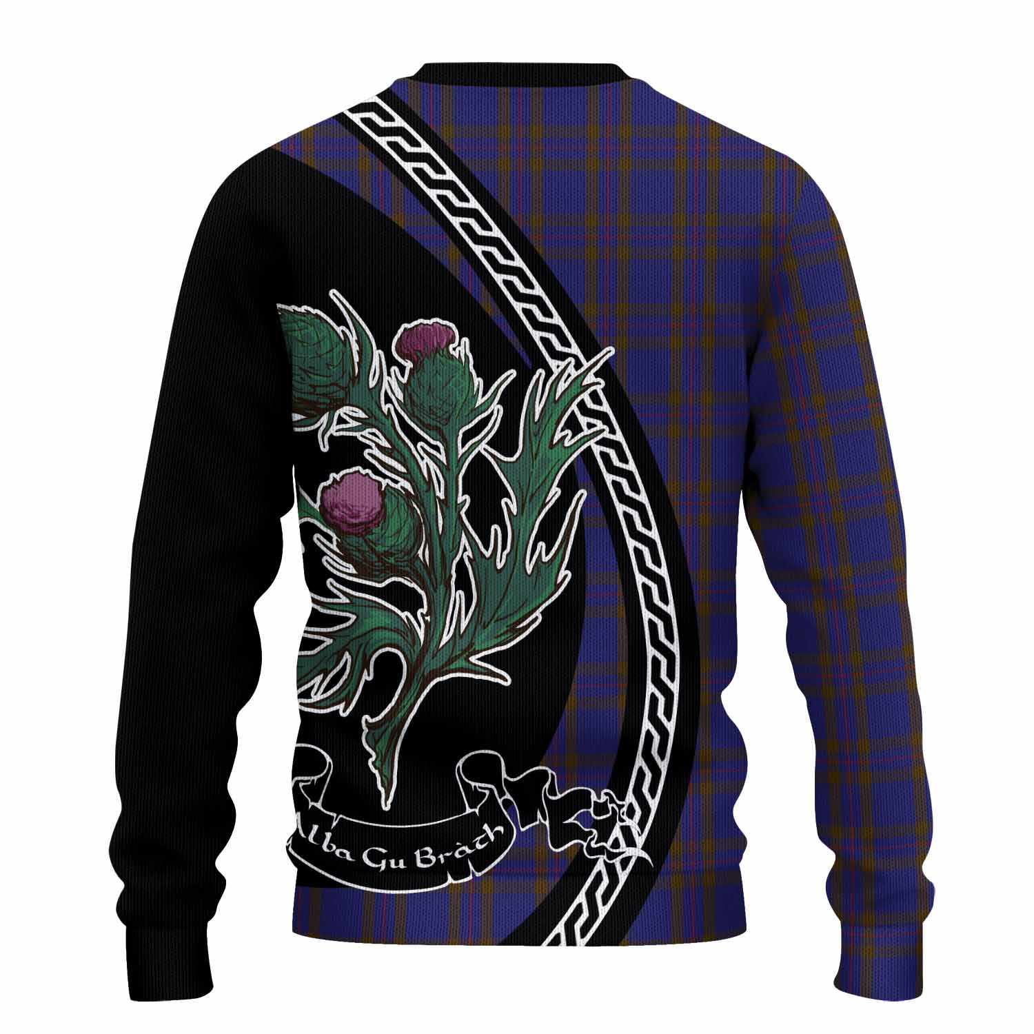 Elliot Family Crest Tartan Knitted Sweater Alba Thistle Inspired - Tartan Vibes Clothing