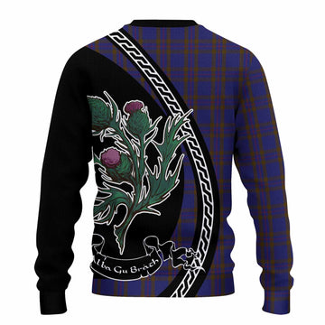 Elliot Family Crest Tartan Knitted Sweater Alba Thistle Inspired