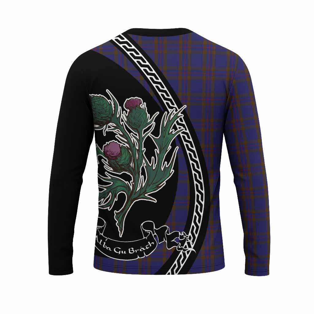 Elliot Family Crest Tartan Long Sleeve T-Shirt Alba Thistle Inspired - Tartan Vibes Clothing
