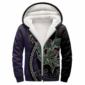 Elliot Family Crest Tartan Sherpa Hoodie Alba Thistle Inspired