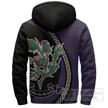 Elliot Family Crest Tartan Sherpa Hoodie Alba Thistle Inspired