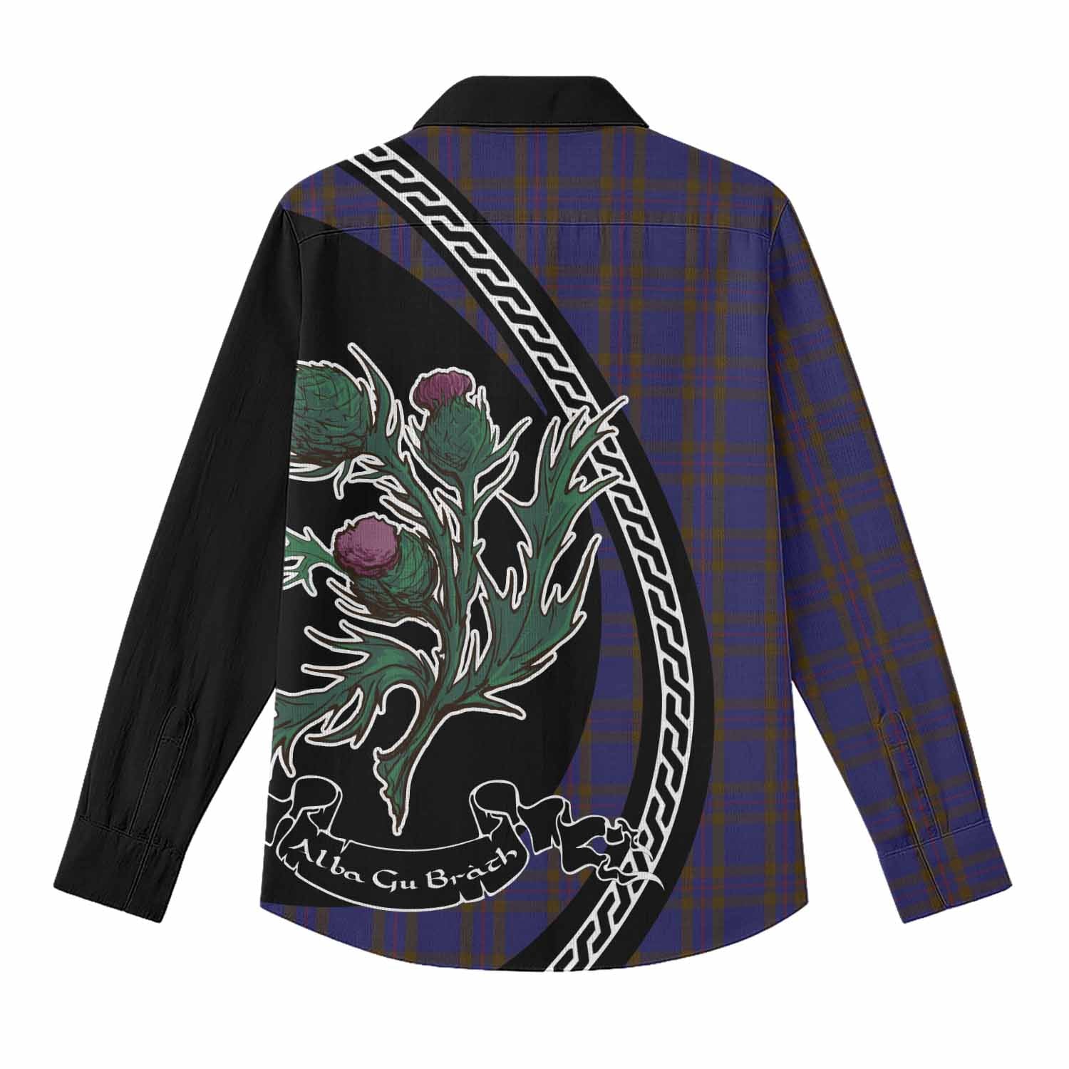 Elliot Family Crest Tartan Women Casual Shirt Alba Thistle Inspired - Tartan Vibes Clothing