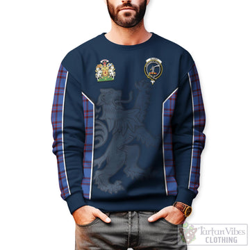 Elliot Modern Tartan Sweater with Family Crest and Lion Rampant Vibes Sport Style