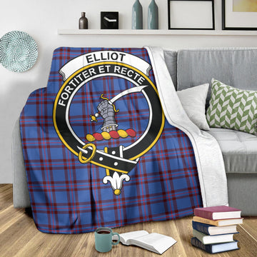 Elliot Modern Tartan Blanket with Family Crest