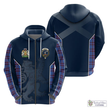 Elliot Modern Tartan Hoodie with Family Crest and Lion Rampant Vibes Sport Style