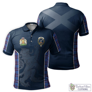 Elliot Modern Tartan Men's Polo Shirt with Family Crest and Lion Rampant Vibes Sport Style
