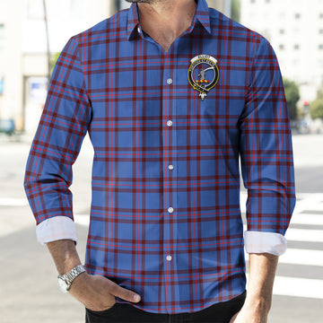 Elliot Modern Tartan Long Sleeve Button Up Shirt with Family Crest