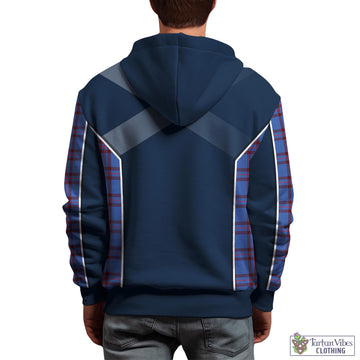 Elliot Modern Tartan Hoodie with Family Crest and Scottish Thistle Vibes Sport Style