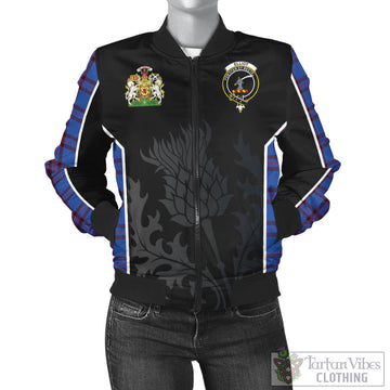 Elliot Modern Tartan Bomber Jacket with Family Crest and Scottish Thistle Vibes Sport Style