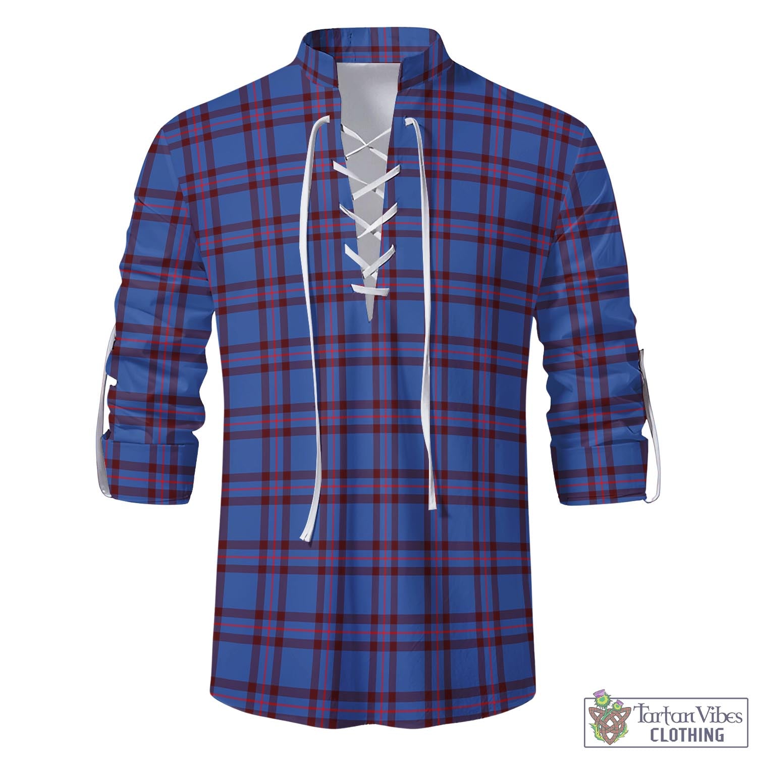 Tartan Vibes Clothing Elliot Modern Tartan Men's Scottish Traditional Jacobite Ghillie Kilt Shirt