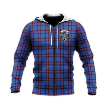 Elliot Modern Tartan Knitted Hoodie with Family Crest