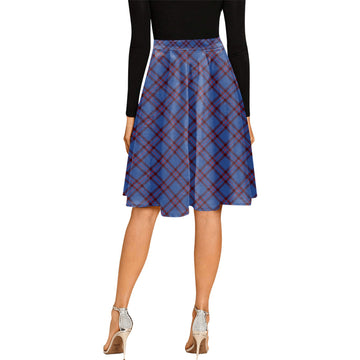 Elliot Modern Tartan Melete Pleated Midi Skirt
