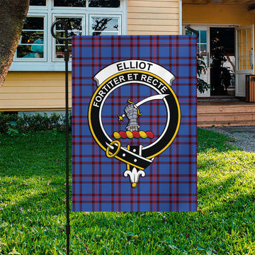 Elliot Modern Tartan Flag with Family Crest