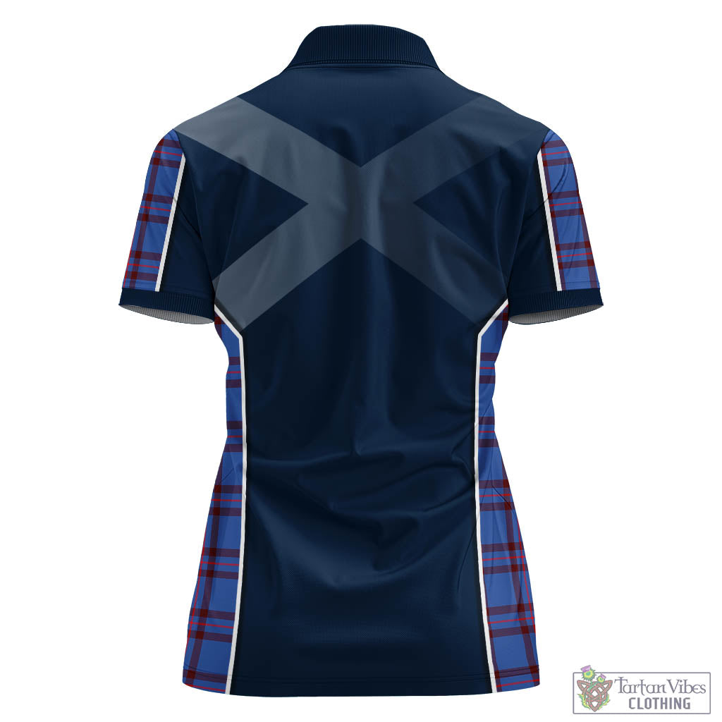 Tartan Vibes Clothing Elliot Modern Tartan Women's Polo Shirt with Family Crest and Scottish Thistle Vibes Sport Style