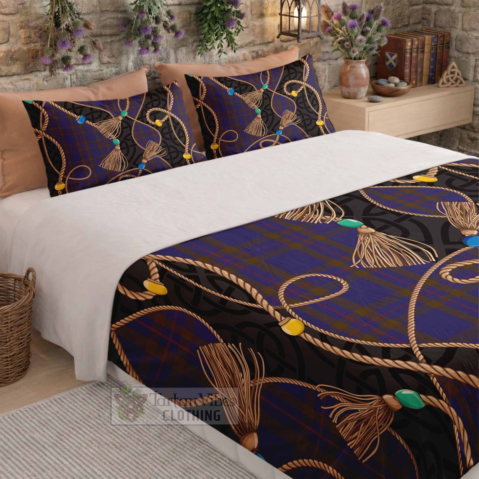 Elliot Scottish Tartan Twisted Ropes Stylized Bedding Set - Tartan Vibes Clothing