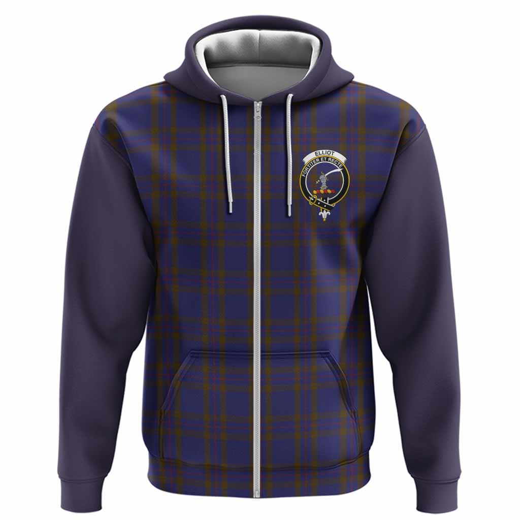 Elliot Tartan Accent Hoodie with Family Crest