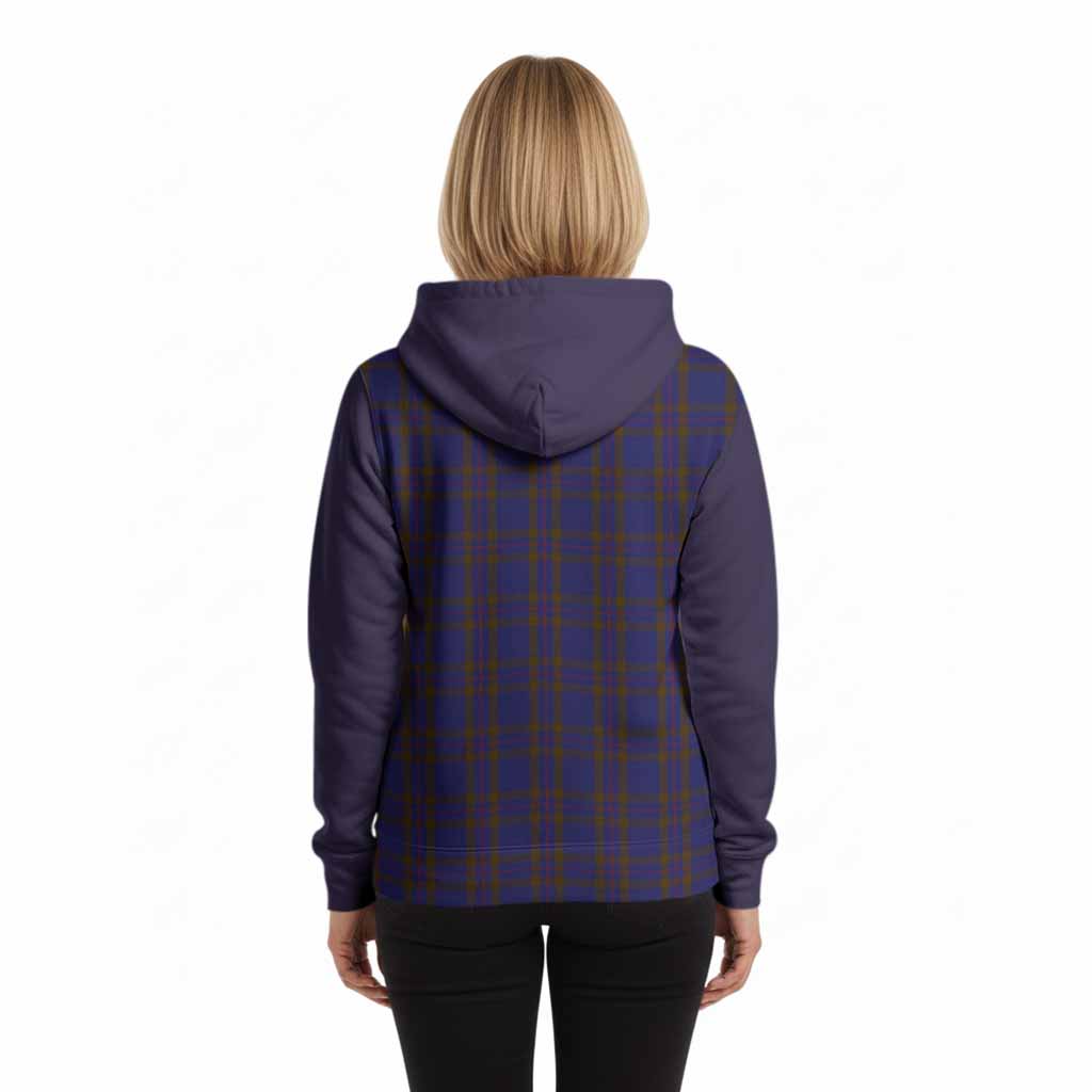 Elliot Tartan Accent Hoodie with Family Crest