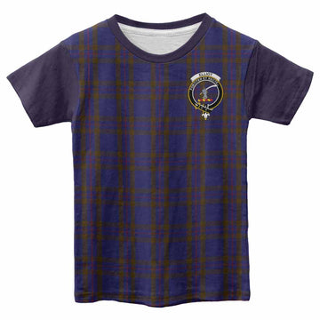 Elliot Tartan Accent Kid T-shirt with Family Crest