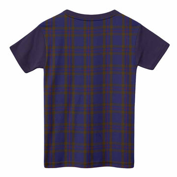 Elliot Tartan Accent Kid T-shirt with Family Crest
