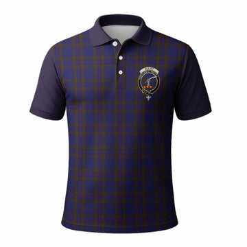 Elliot Tartan Accent Polo Shirt with Family Crest