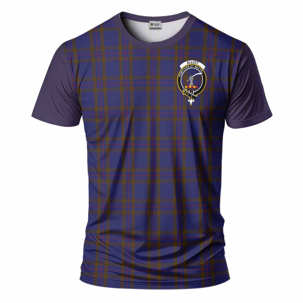 Elliot Tartan Accent T-Shirt with Family Crest