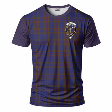 Elliot Tartan Accent T-Shirt with Family Crest