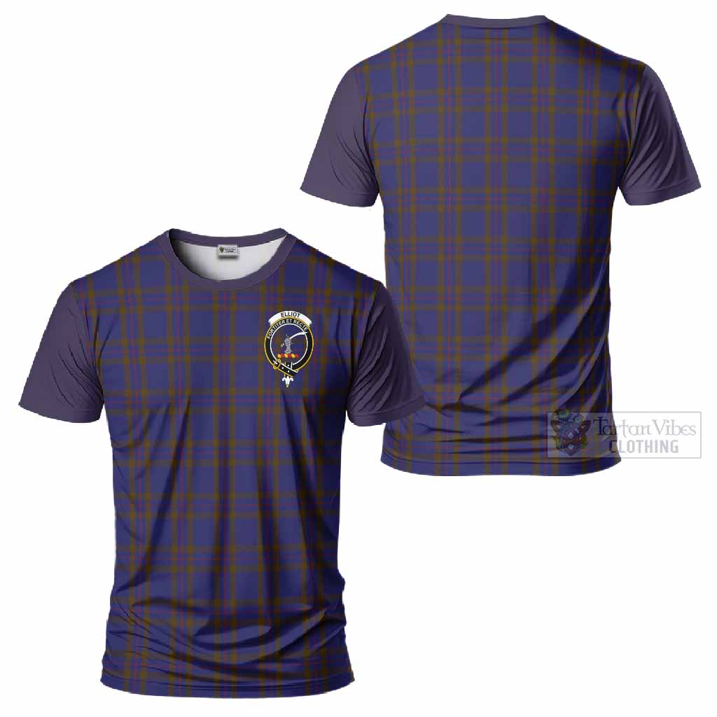 Elliot Tartan Accent T-Shirt with Family Crest