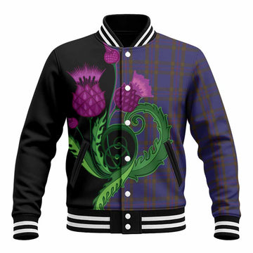 Elliot Tartan Baseball Jacket Traditional Scottish Thistle