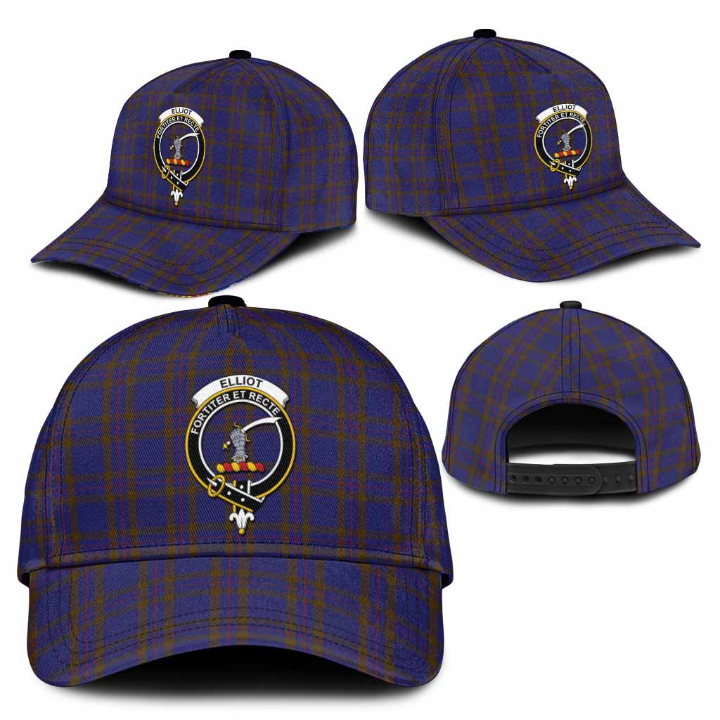 Elliot Tartan Classic Cap with Family Crest