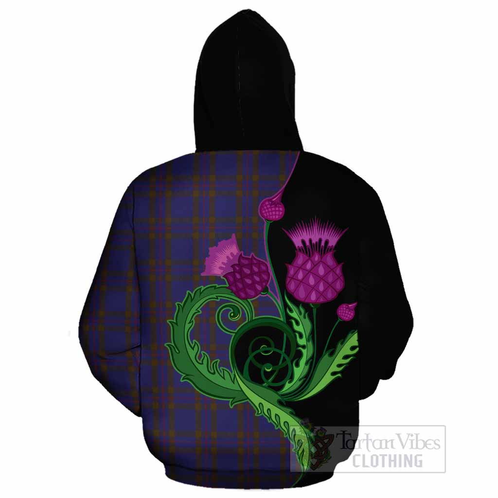 Elliot Tartan Cotton Hoodie Traditional Scottish Thistle
