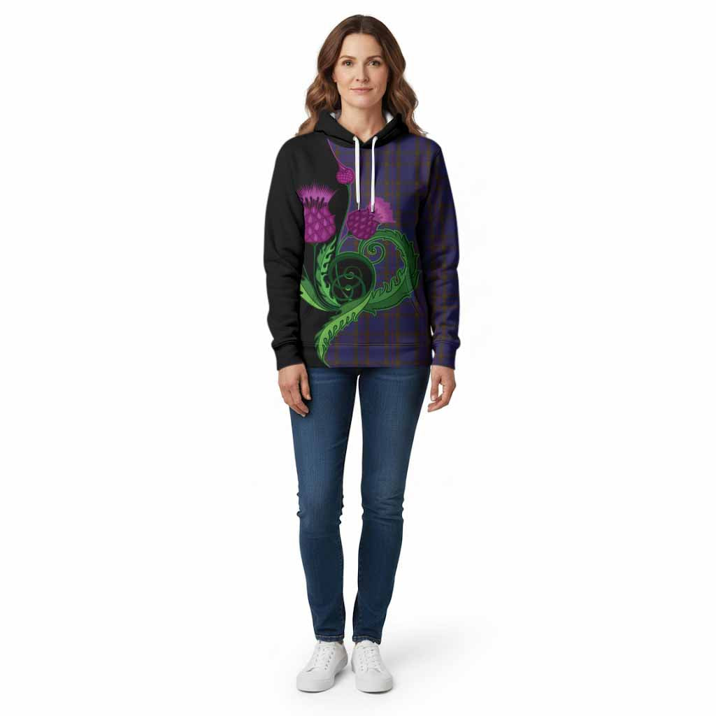 Elliot Tartan Cotton Hoodie Traditional Scottish Thistle