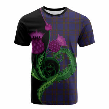 Elliot Tartan Cotton T-shirt Traditional Scottish Thistle