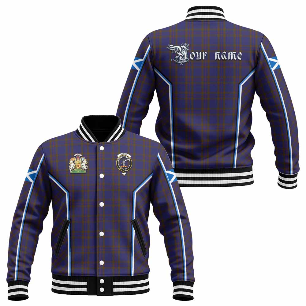 Elliot Tartan Crest Baseball Jacket Scotland Coat of Arm Flag Style - Tartan Vibes Clothing