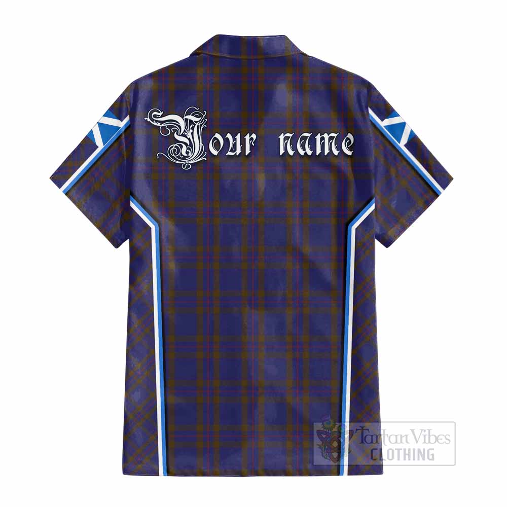 Elliot Tartan Crest Cotton Hawaiian Shirt Scotland Coat of Arm Flag Style - Tartan Vibes Clothing