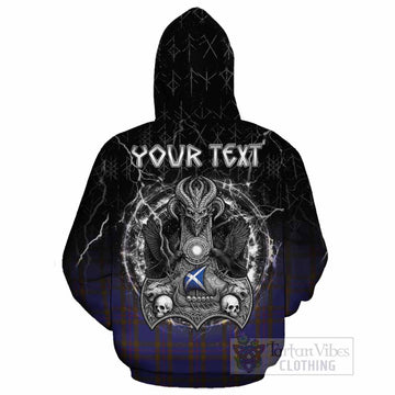 Elliot Tartan Crest Cotton Hoodie Celtic Odin's Raven Legacy