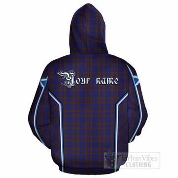 Elliot Tartan Crest Cotton Hoodie Scotland Coat of Arm Flag Style - Tartan Vibes Clothing