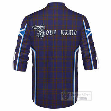 Elliot Tartan Crest Ghillie Kilt Shirt Scotland Coat of Arm Flag Style